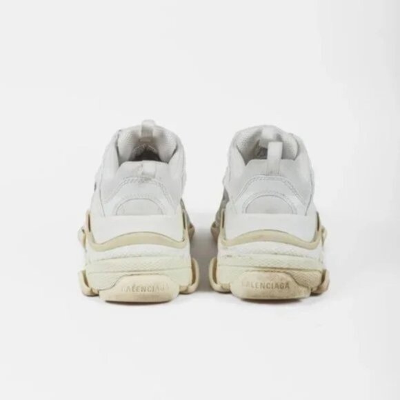 Balenciaga White Triple S Sneakers - Picture 3 of 13
